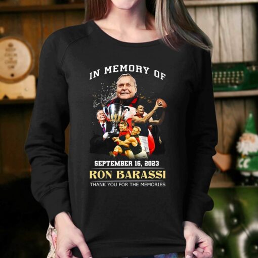 In Memory Of September 16 2023 Ron Barassi Thank You For The Memories T-shirt