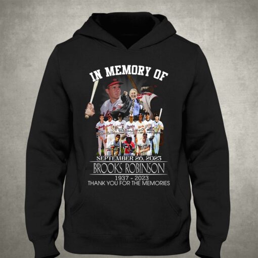 In Memory Of September 26 2023 Brooks Robinson 1937-2023 Thank You For The Memories T-shirt