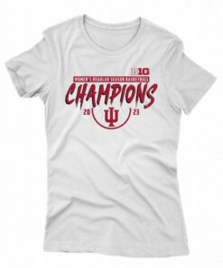 Indiana Hoosiers Fanatics Branded 2023 Big Ten Women’s Basketball Regular Season Champions T-shirt Indiana Hoosiers Fanatics Branded 2023 Big Ten Women’s Basketball Regular Season Champions T-shirt