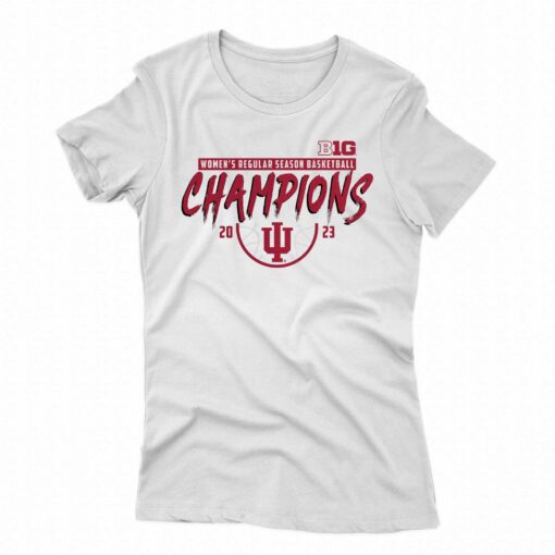 Indiana Hoosiers Fanatics Branded 2023 Big Ten Women’s Basketball Regular Season Champions T-shirt