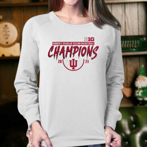 Indiana Hoosiers Fanatics Branded 2023 Big Ten Women’s Basketball Regular Season Champions T-shirt