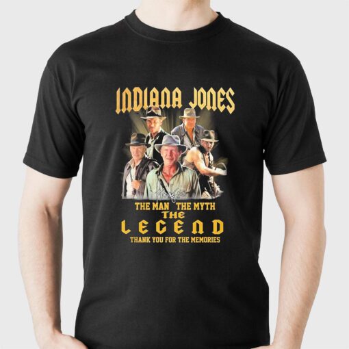 Indiana Jones The Man The Myth The Legend Thank You For The Memories Signatures Shirt