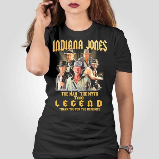 Indiana Jones The Man The Myth The Legend Thank You For The Memories Signatures Shirt