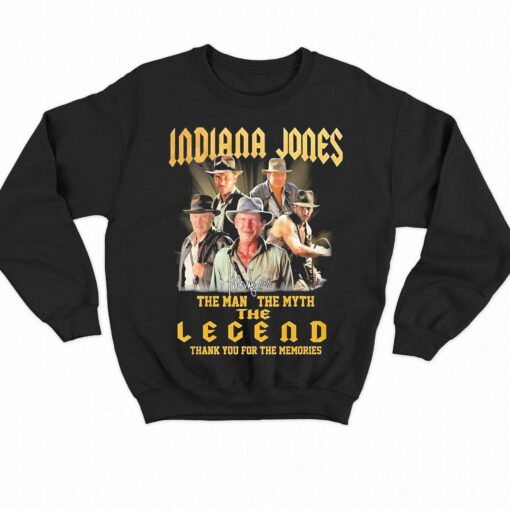 Indiana Jones The Man The Myth The Legend Thank You For The Memories Signatures Shirt