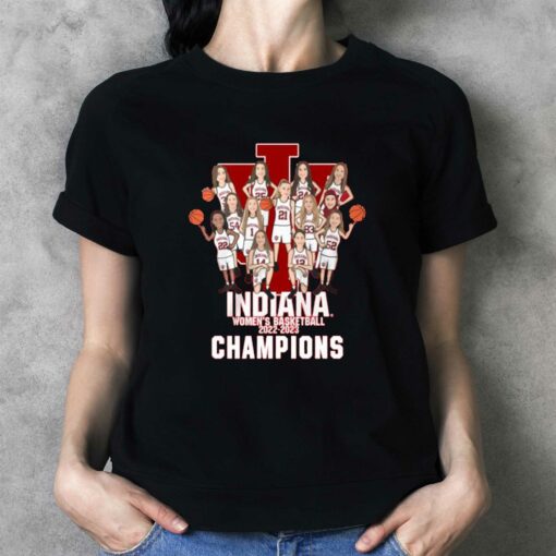 Indiana Womens Basketball 2022-2023 Big Ten Champions Caricature Shirt