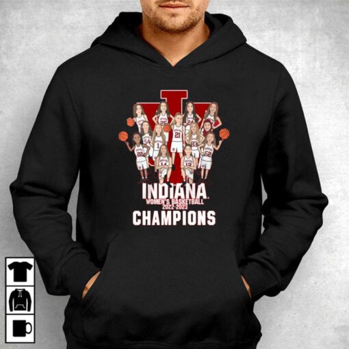 Indiana Womens Basketball 2022-2023 Big Ten Champions Caricature Shirt