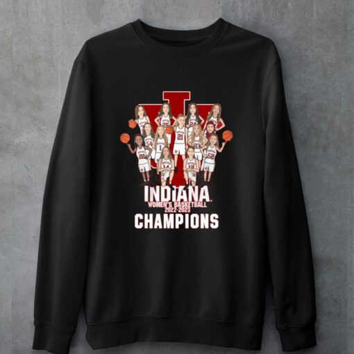 Indiana Womens Basketball 2022-2023 Big Ten Champions Caricature Shirt