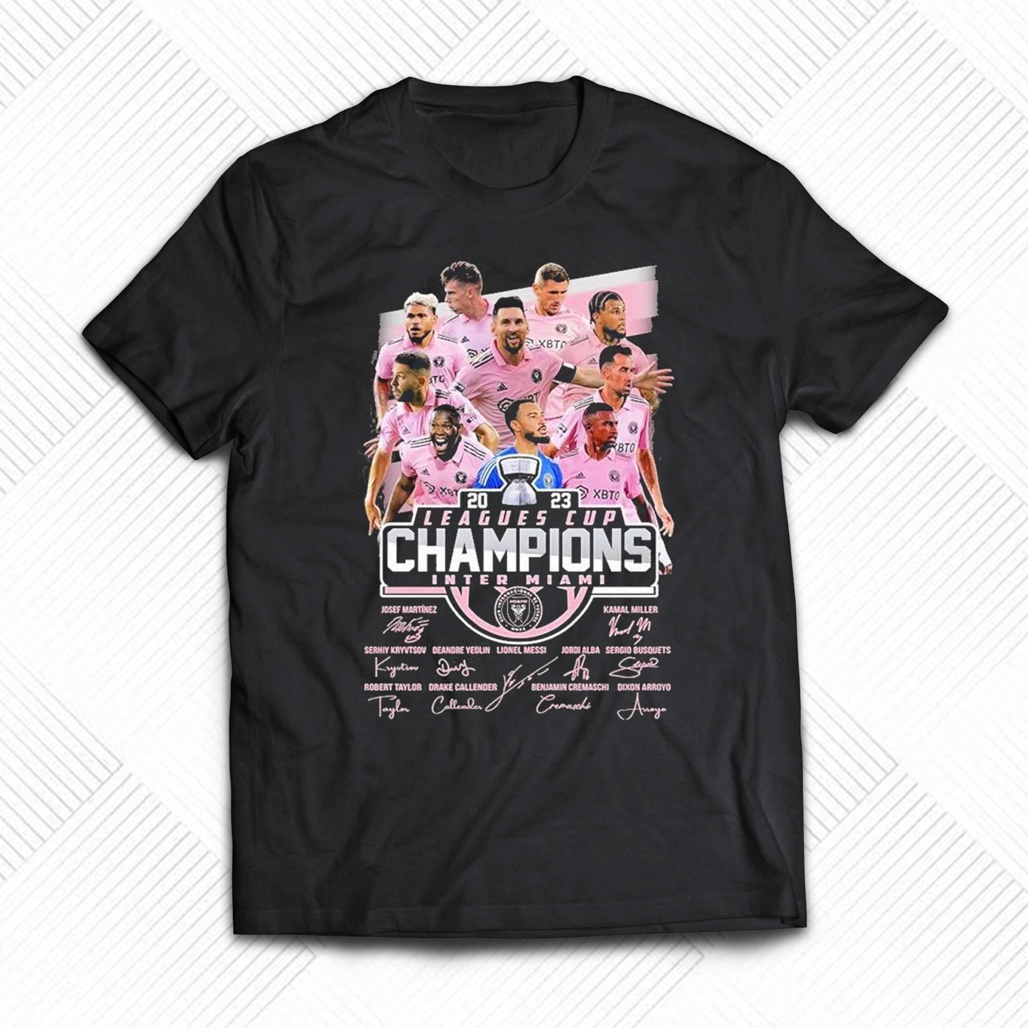 Inter Miami Cf Team 2023 Leagues Cup Champions Shirt Inter Miami Cf Team 2023 Leagues Cup Champions Shirt