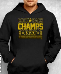 Iowa Basketball Back-to-back B1g Women's Basketball Tournament Champs T-shirt 2 Iowa Basketball Back to back B1g Womens Basketball Tournament Champs T shirt 3