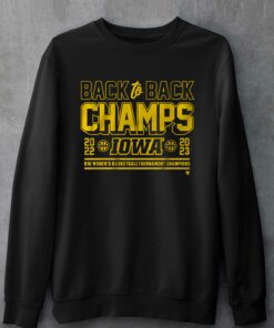 Iowa Basketball Back-to-back B1g Women's Basketball Tournament Champs T-shirt 3 Iowa Basketball Back to back B1g Womens Basketball Tournament Champs T shirt 4