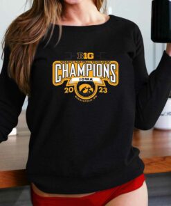 Iowa Hawkeyes Blue 84 2023 Big Ten Womens Basketball Conference Tournament Champions Locker Room T-shirt