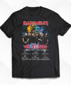 Iron Maiden 48 Years 1975 – 2023 Signature Thank You For The Memories Unisex T-shirt