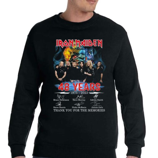 Iron Maiden 48 Years 1975 – 2023 Signature Thank You For The Memories Unisex T-shirt