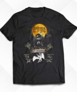 Jack Skellington Collab Led Zeppelin Signature Halloween T-shirt Jack Skellington Collab Led Zeppelin Signature Halloween T-shirt