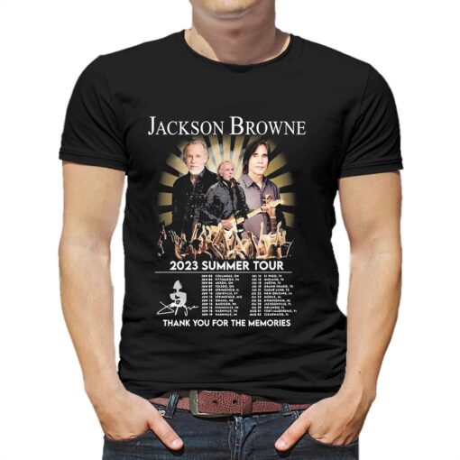 Jackson Browne 2023 Summer Tour Thank You For The Memories Signatures Shirt