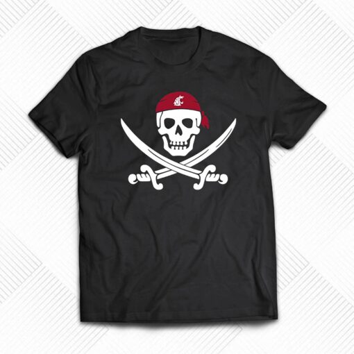 Jake Dickert Wearing Wsu Golf Pirate Skull T-shirt