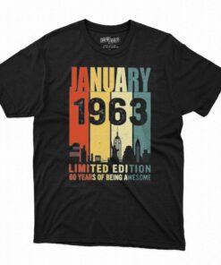 January 1963 60 Years Of Being Awesome T-shirt
