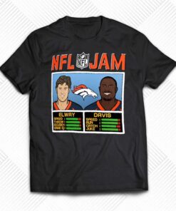 John Elway Terrell Davis Denver Broncos Homage Nfl Jam Retired T-shirt