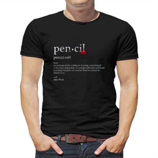 John Wick Chapter 4 Pencil Baba Yaga Keanu Reeves T-shirt