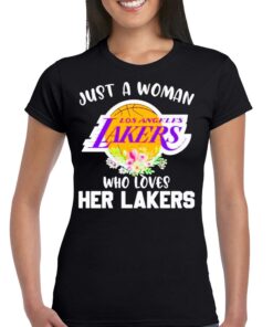 Just A Woman Who Loves Her Lakers Shirt