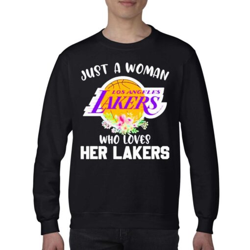 Just A Woman Who Loves Her Lakers Shirt