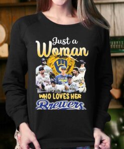 Just A Woman Who Loves Milwaukee Brewers 2023 Signatures Shirt 3 Just A Woman Who Loves Milwaukee Brewers 2023 Signatures Shirt 4