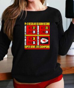 Kansas City Chiefs 14-3 Regular Season Record Super Bowl Lvii Champions Shirt
