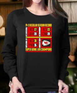 Kansas City Chiefs 14 3 Regular Season Record Super Bowl Lvii Champions Shirt 4