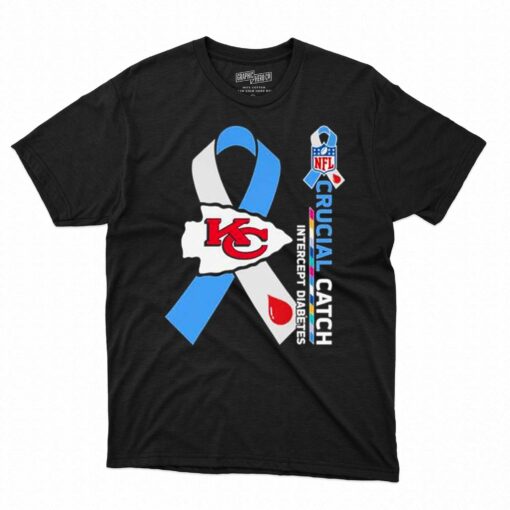 Kansas City Chiefs Crucial Catch Intercept Diabetes 2023 T-shirt