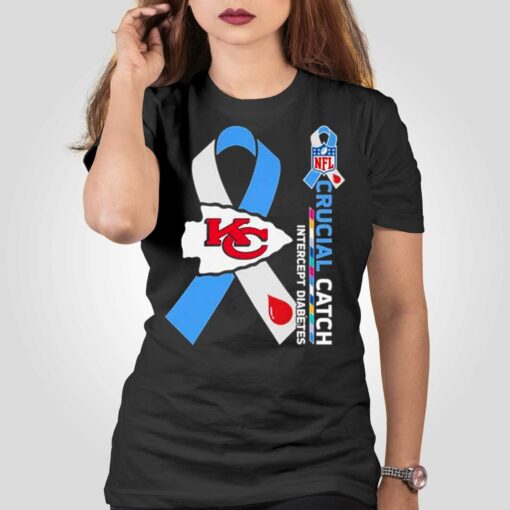 Kansas City Chiefs Crucial Catch Intercept Diabetes 2023 T-shirt