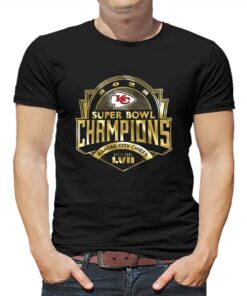Kansas City Chiefs Majestic Threads Super Bowl Lvii Champions Luxe Foil T-shirt