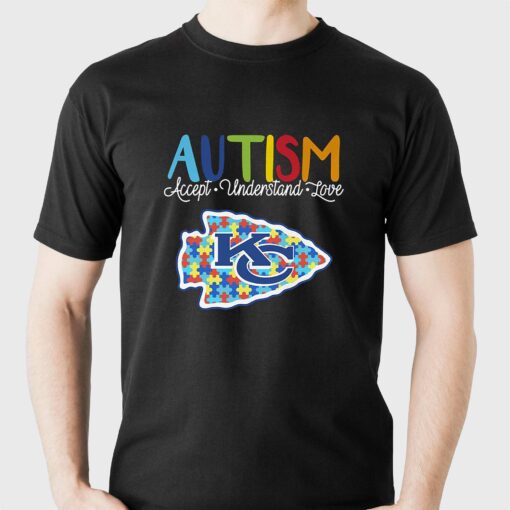 Kansas City Chiefs Nfl Autism Awareness Accept Understand Love Shirt