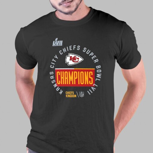 Kansas City Chiefs Super Bowl Lvii Champions Locker Room Trophy Collection T-shirt