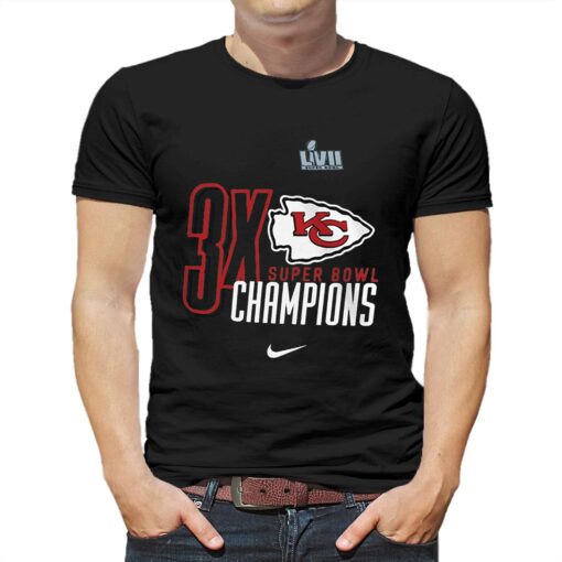 Kansas City Chiefs Three-time Super Bowl Champions T-shirt