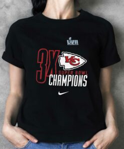 Kansas City Chiefs Three-time Super Bowl Champions T-shirt Kansas City Chiefs Three-time Super Bowl Champions T-shirt