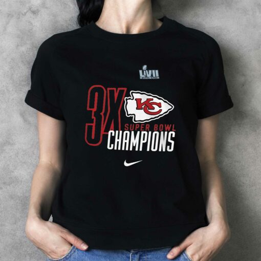 Kansas City Chiefs Three-time Super Bowl Champions T-shirt