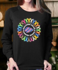 Kansas City Chiefs Whatever Color Cancer Sucks Nfl 2023 Shirt 4