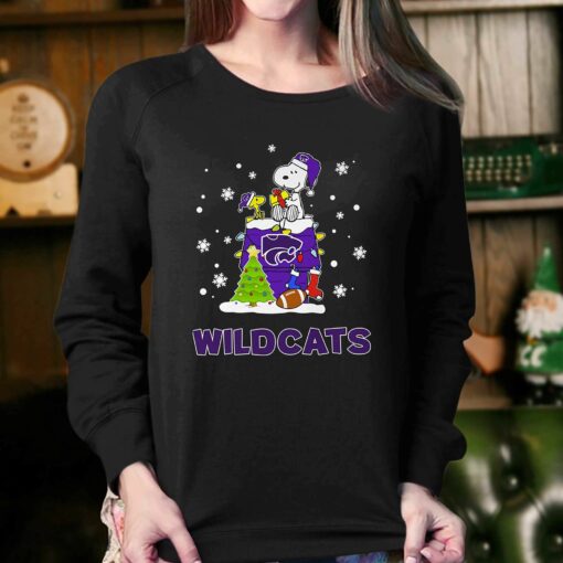 Kansas State Wildcats Snoopy Christmas Shirt Hoodie Sweater