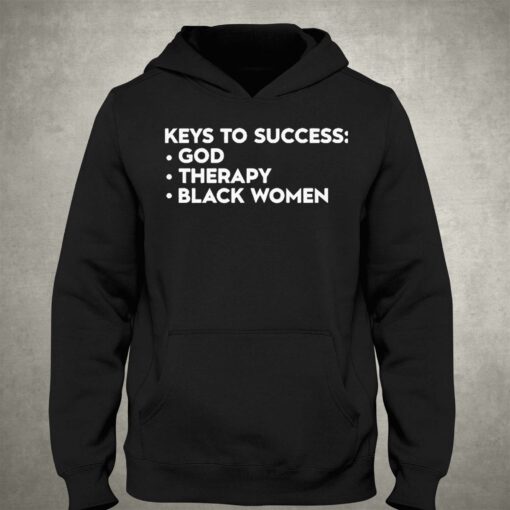 Keys To Success God Therapy Black Women Shirt