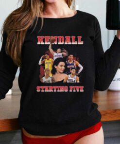 Kim Kardashian Wears Kendall Starting Five T-shirt Kim Kardashian Wears Kendall Starting Five T-shirt