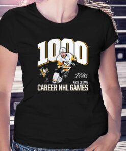 Kris Letang Pittsburgh Penguins 1000 Career Games T-shirt Kris Letang Pittsburgh Penguins 1000 Career Games T-shirt