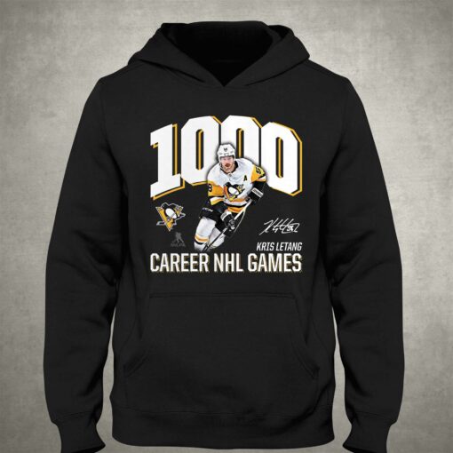 Kris Letang Pittsburgh Penguins 1000 Career Games T-shirt