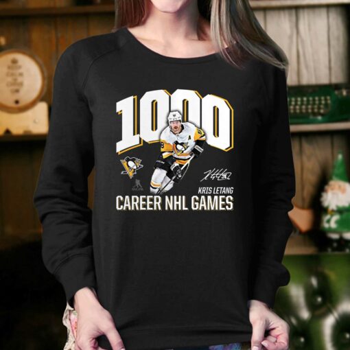 Kris Letang Pittsburgh Penguins 1000 Career Games T-shirt