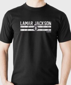Lamar Jackson Name Number Stripe Shirt