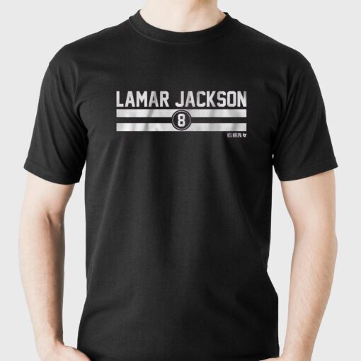 Lamar Jackson Name Number Stripe Shirt