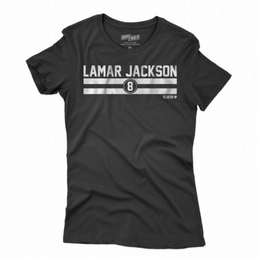 Lamar Jackson Name Number Stripe Shirt