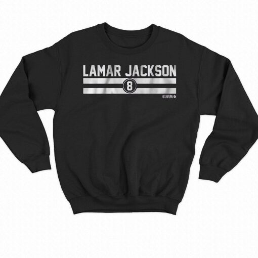 Lamar Jackson Name Number Stripe Shirt