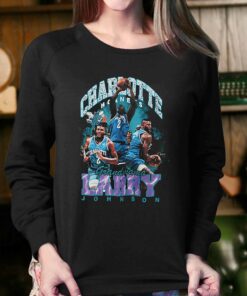 Larry Johnson Charlotte Hornets Mitchell Ness Hardwood Classics Bling Concert Player T-shirt 3 Larry Johnson Charlotte Hornets Mitchell Ness Hardwood Classics Bling Concert Player T shirt 4