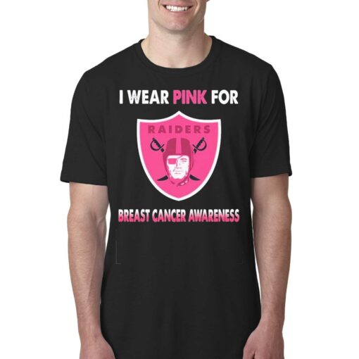 Las Vegas Raiders I Wear Pink For Breast Cancer Awareness Shirt