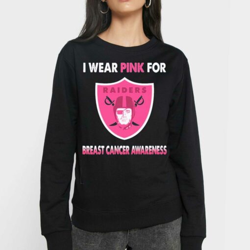 Las Vegas Raiders I Wear Pink For Breast Cancer Awareness Shirt